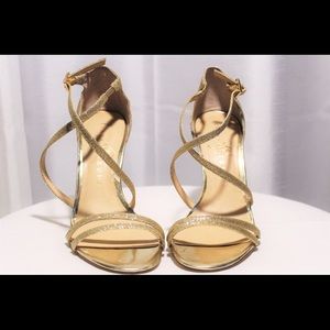 Sparkly Gold Heels Size 6